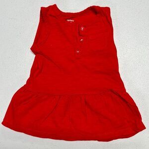 😍 3 for $15 😍 Carter’s girls sz 12M dress - red w/ buttons & pocket